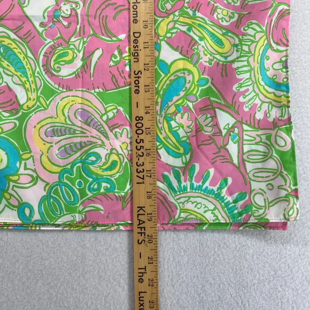 LILLY PULITZER Set of 4 Napkins Chin Chin Elephant Paisley Print Green 20x20